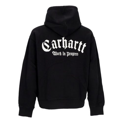 CARHARTT WIP Felpa Cappuccio Uomo Only Script Hooded Black/white da uomo