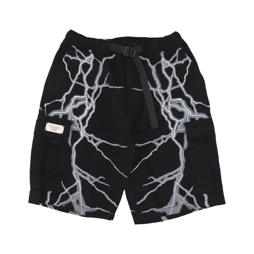 PHOBIA Pantalone Corto Uomo Lateral Lightning Cargo Shorts Black/white da uomo