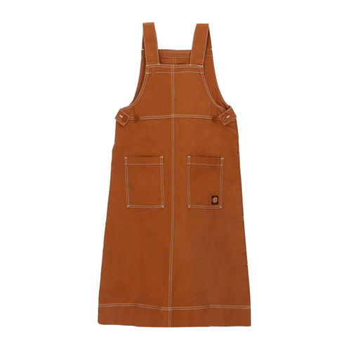 SANTA CRUZ Vestito Donna Classic Pinafore Dress Tan/white da donna