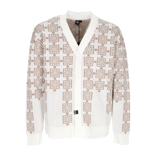 DOLLY NOIRE Cardigan Uomo Breeze Blocks Cardigan Brown/white da uomo