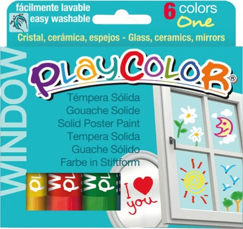 Window colors - 10gr - colori per vetro - Instant - astuccio 6 colori brillanti Giochi e giocattoli/Attività creative/Accessori per disegnare e colorare/Pittura/Colori a tempera Eurocartuccia - Pavullo, Commerciovirtuoso.it