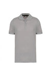 Polo Uomo Grigio Melange Polo Trattamento Antibatterico