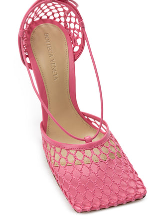 Bottega Veneta Sandali Rete Stretch in Rosa da donna