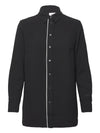 calvin klein BLUSA CREPE TIPPING BLOUSE da donna