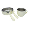 MIZU BABY - Set Pappa - Taiki Steel Food Set - set da tavolo in acciaio e silicone, 2 in 1, sicuro, antiodore