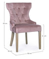 Sedia Azelia con struttura in rubber wood, per arredo interno 55 x 52 x h 92 cm