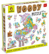 Woody Puzzle Unicorni Animali Del Mondo Puzzle Gioco Per Bambini 2-4 Anni Puzzle 48 Pezzi Ludattica