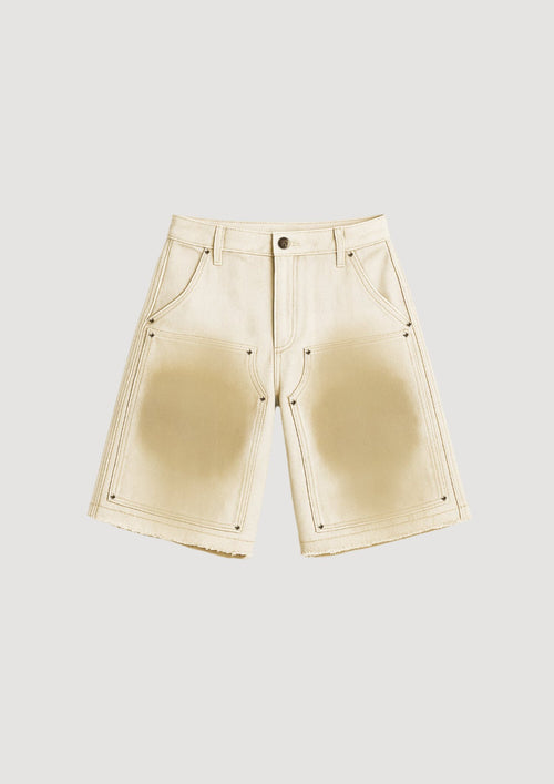 UNTITLED ARTWORKS Workwear Shorts Cream da uomo