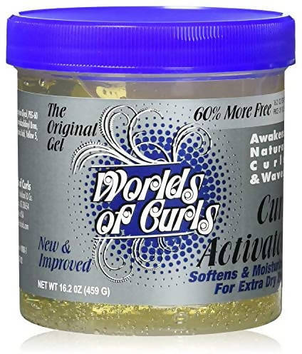 World of Curls Gel Curl Activator Extra Dry 459g Gel per Capelli Attivatore Di Ricci per Capelli Più Lucenti E Idratati