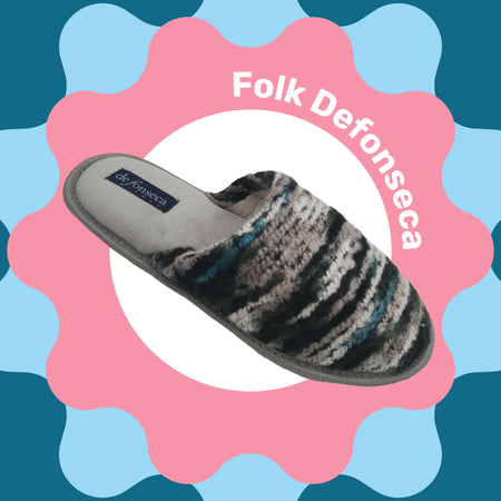 de fonseca Folk Meravigliose Ciabatte Artistiche da Donna, Pantofole Invernali in Cotone di Prima Scelta, Slippers Comode e Lavabili per Casa, Ultima Moda qualità