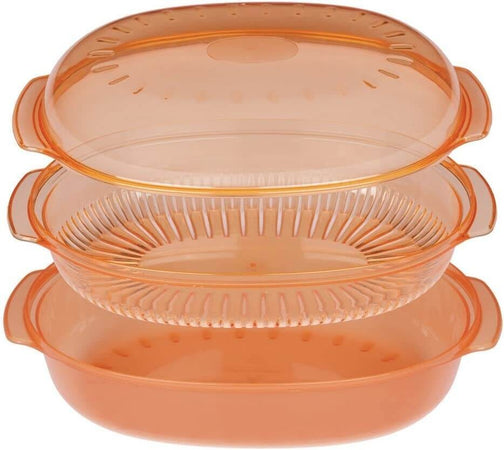 Wpro - Stoomschotel Ovale 2,5 Litri Arancio 484000008885 Contenitore Cibo