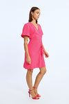 Abito Molly Bracken fucsia con scollo a v