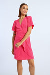 Abito Molly Bracken fucsia con scollo a v