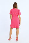 Abito Molly Bracken fucsia con scollo a v