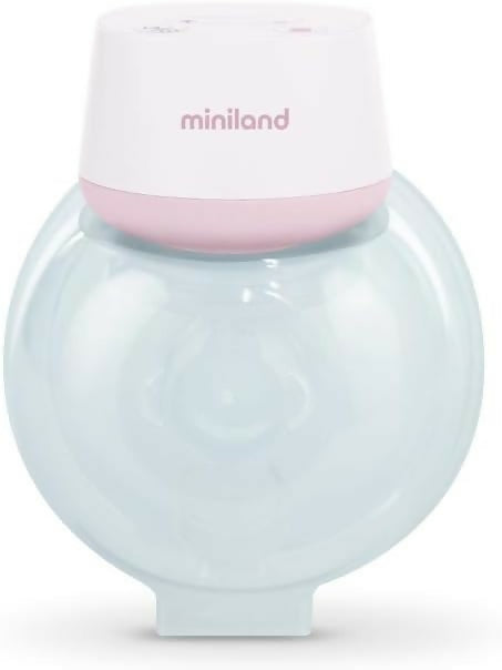 MINILAND Easy Flow Tiralatte Elettrico Indossabile Portatile Leggero | 2 Modalità, 9 Livelli di Intensità, Display LED, Ricaricabile tramite USB, 180 ml BPA Free - Mani Libere