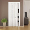 Porta a soffietto Luciana con Vetri da Interno 88,5 x h 214 cm in PVC Made in Italy
