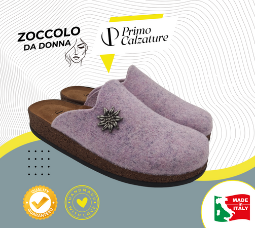 Originali Zoccoli Alpini, Ciabatte Uomo e Donna Invernali, Calde Sabot Tirolesi in Lana Cotta, 100% Made in Italy