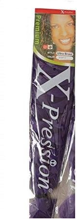 X-PRESSION NIGERIA EXTENSION PER CAPELLI - ALLUNGAMENTO ARTIFICIALE PER TRECCINE COLOUR PURPLE .