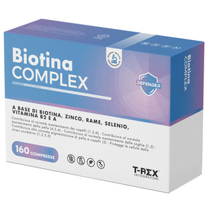 Biotina complex - integratore per capelli con biotina, rame, zinco, selenio e vitamina b2 - per crescita capelli, unghie e pelle - 160 mini compresse (5 mesi di fornitura)