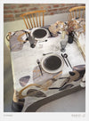 Tovaglia x 12 Tessitura Randi Stones 155 x 270 CM 100% poliestere riciclato al 40%