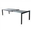 Tavolo in alluminio piano effetto legno Bahia allungabile per esterno e giardino 190/250 cm