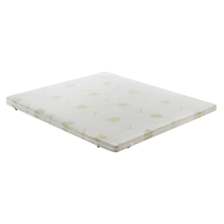 Topper in memory foam 4 cm con rivestimento in aloe vera sfoderabile