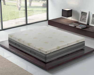 Topper in memory foam 10 cm con rivestimento in aloe vera sfoderabile