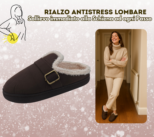 Terranova ciabatte donna invernali con pelo, calde pantofole peluche in memory foam, confort stravolgente