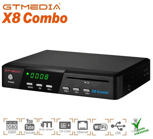 GTMEDIA X8 Combo FULL HD Multistream Wifi Ricondizionato