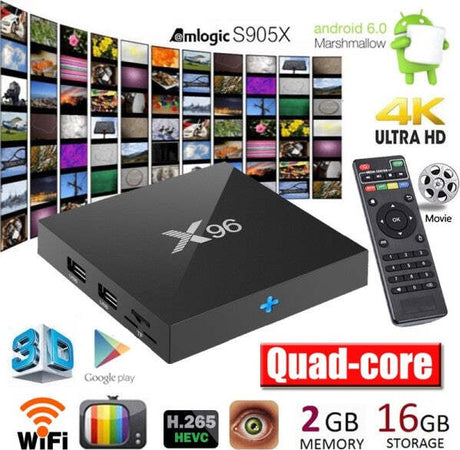 X96 Amlogic S905 2gb 16gb 4kx2k Android 6.0 Marshmallow 3d Tv Box Iptv Vp9 Hdr10  Trade Shop italia - Napoli, Commerciovirtuoso.it