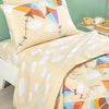 Completo Lenzuola In Cotone Aquiloni Singolo Caleffi Kids