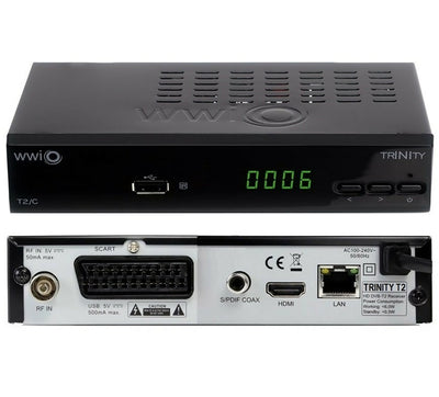 Decoder Digitale Terrestre WWIO TRINITY T2 DVB-T2 Hevc 10 bit