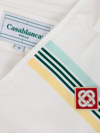 CASABLANCA Giacca bianca con patch logo Casablanca da donna