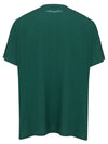DSQUARED2 T-shirt Overfit in Cotone Verde con Stampa Dsquared2. da uomo