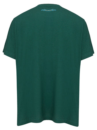 DSQUARED2 T-shirt Overfit in Cotone Verde con Stampa Dsquared2. da uomo