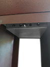 Barbecue a piastra a legna diametro 75x75 struttura tipo corten.