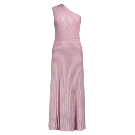 Dexterior vestiti casual donna d.exterior - plisse' lux abito monospalla lungo - fucsia da donna