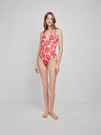 Costume Intero Gisela 2/30180U con Stampa Coralli