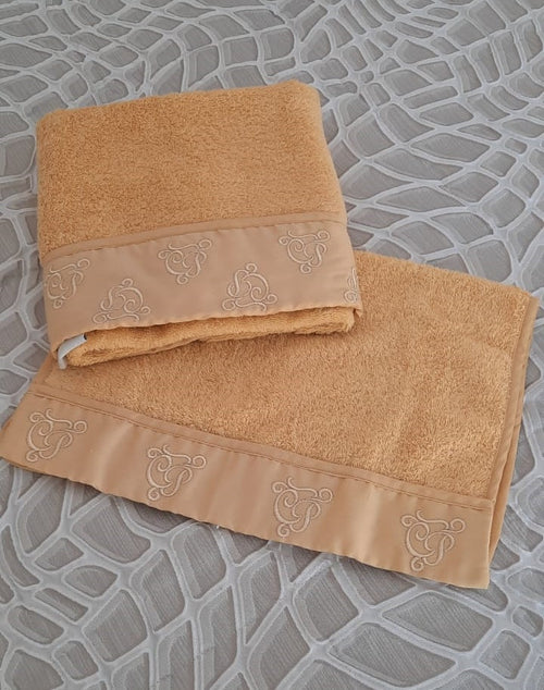 Set Asciugamani Carlo Pignatelli Emblema Spugna di Cotone