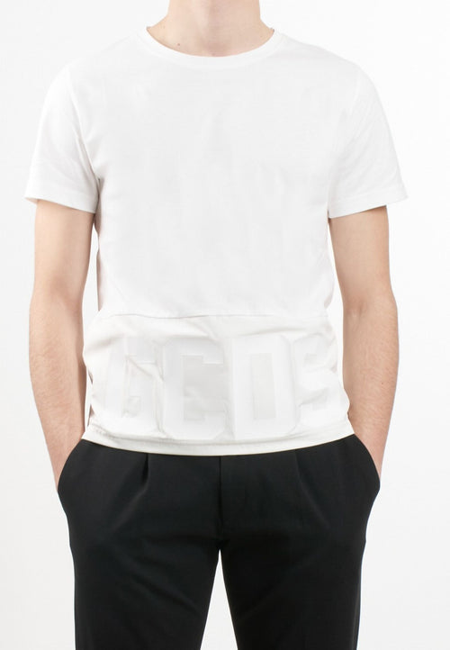 GCDS T-SHIRT BAND LOGO NYLON REGULAR T-SHIRT da uomo