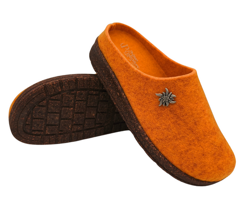 Ciabatte Tirolesi da Donna, Pantofole Invernali da Casa, Sottopiede Estraibile, 100% Made in Italy