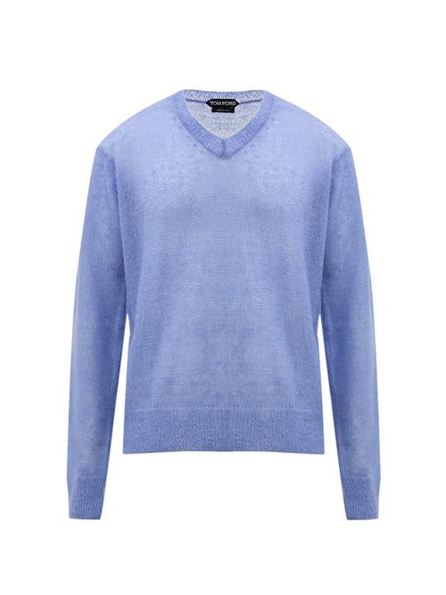 Tom Ford Maglione V-Neck in Mohair da uomo