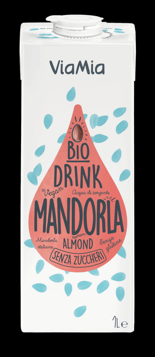 6 Bevande Vegetale Biologica Mandorla Via Via 1 litro con ingredienti italiani