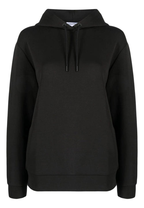 calvin klein FELPA MINIMAL LOGO SCUBA HOODIE da donna