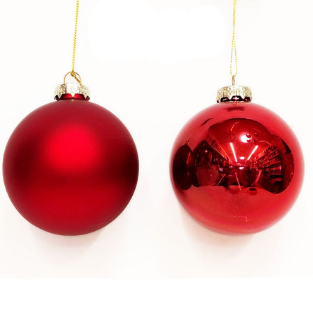 Palline in vetro per albero di natale Rosso decorazione natalizia