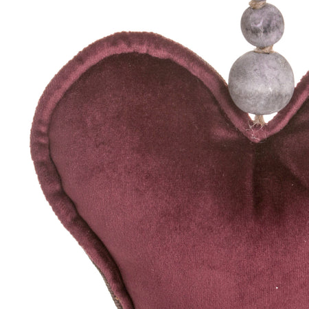 Cuori appendibili 18 cm in tessuto vellutato decorazione per interno