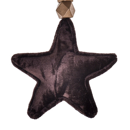 Stella in velluto decorazione natalizia pendaglio per albero di natale h 18 cm