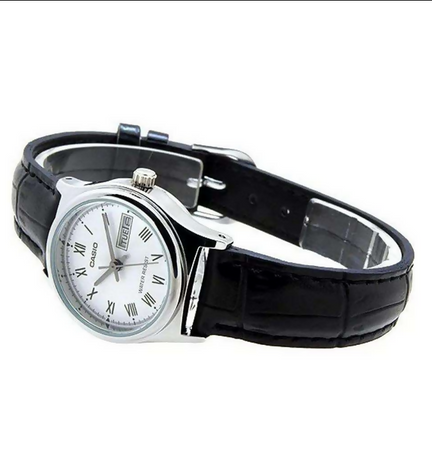 Orologio Casio LTP-V006L-7B, Casio Donna Pelle Nero Analogico