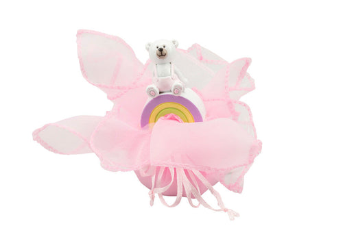 Orsetta 3d resina su arcobaleno Nascita Bimba