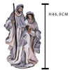 Natività monoblocco per presepe in tessuto decorazione natalizia h 47 cm
